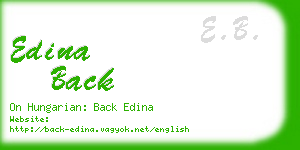 edina back business card